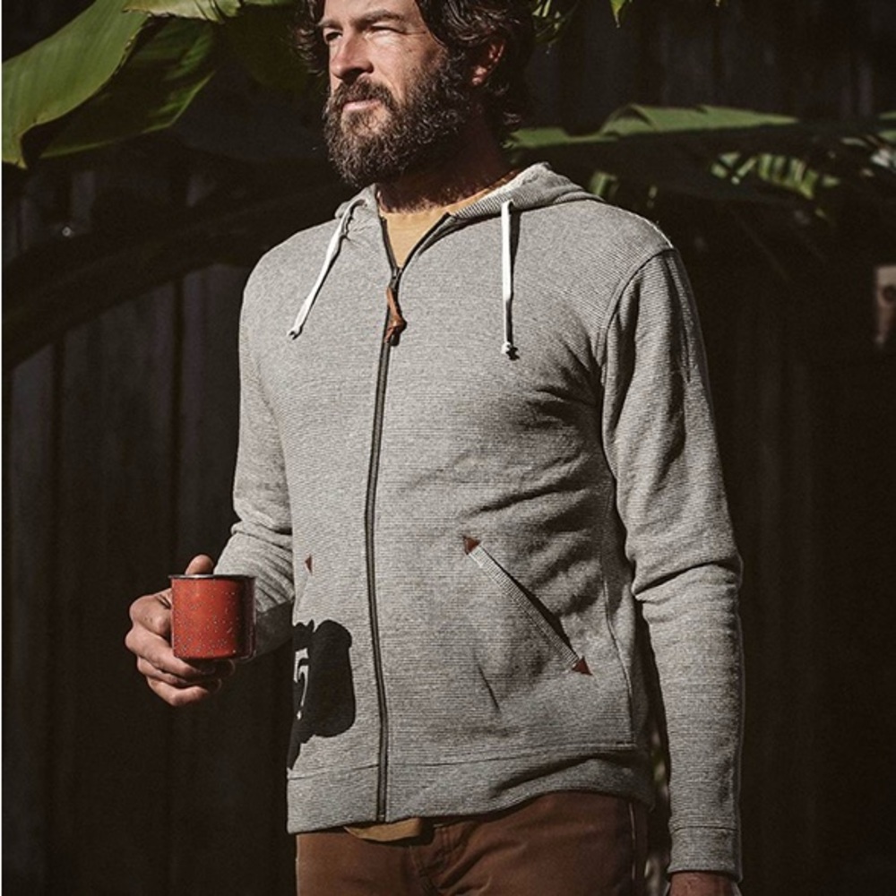 Men's Gray Apres Zip-Up Hoodie Sweater